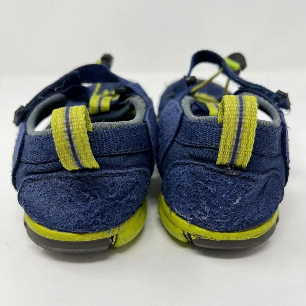 KEEN Toddler Boy Size 13 blue lime green Sandals Summer Shoes Waterproof